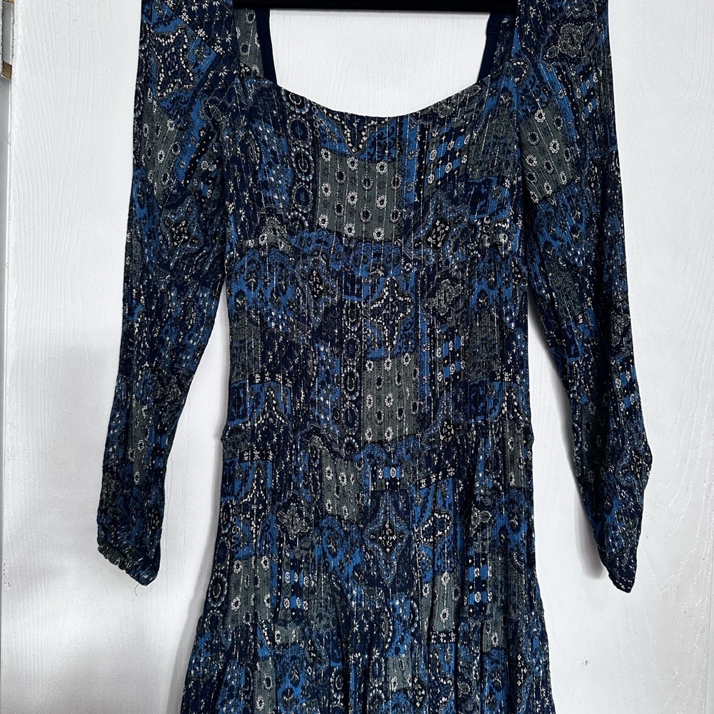 Sezane Elegant Blue and Black Women's Dress size 42